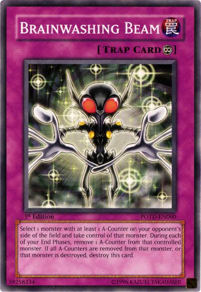 1st Edition, Common, Continuous Trap, Power of the Duelist, Trap, Unlimited Brainwashing Beam [POTD-EN060] Common - Trading Card World