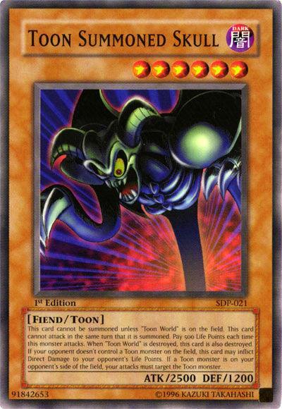 1st Edition, Common, Dark, Fiend, Starter Deck: Pegasus, Toon/Effect Monster, Unlimited Toon Summoned Skull [SDP-021] Common - Trading Card World