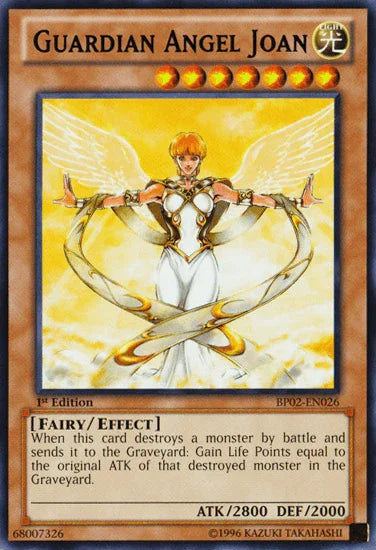 1st Edition, Battle Pack 2: War of the Giants, Effect Monster, Fairy, Light, Mosaic Rare, Unlimited Guardian Angel Joan [BP02-EN026] Mosaic Rare - Trading Card World