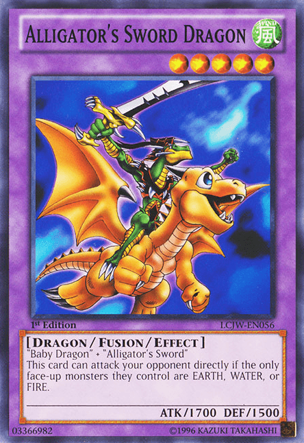 1st Edition, Common, Dragon, Fusion/Effect Monster, Legendary Collection 4: Joey's World, Wind Alligator's Sword Dragon [LCJW-EN056] Common - Trading Card World