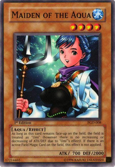 1st Edition, Aqua, Common, Effect Monster, Pharaonic Guardian, Unlimited, Water Maiden of the Aqua [PGD-008] Common - Trading Card World