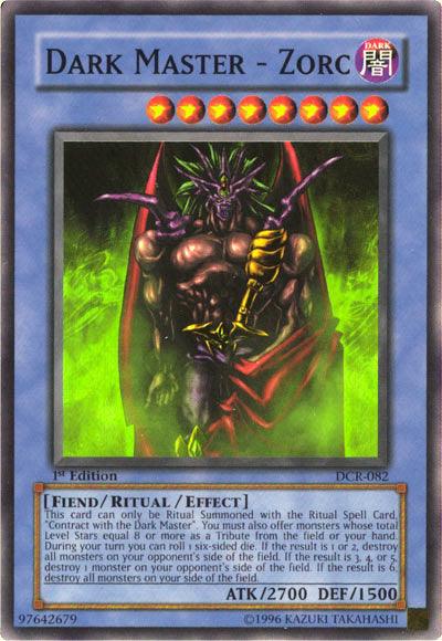 1st Edition, Dark, Dark Crisis, Fiend, Ritual/Effect Monster, Super Rare, Unlimited Dark Master - Zorc [DCR-082] Super Rare - Trading Card World