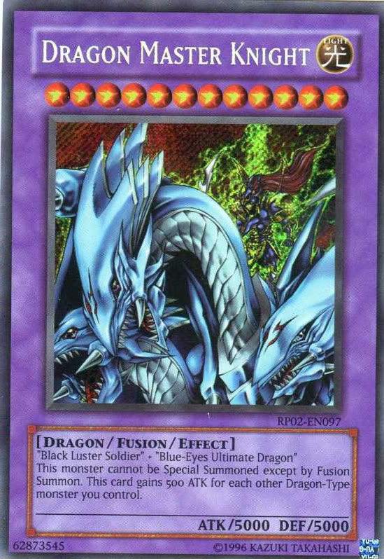 Dragon, Fusion/Effect Monster, Light, Retro Pack 2, Secret Rare, Unlimited Dragon Master Knight [RP02-EN097] Secret Rare - Trading Card World