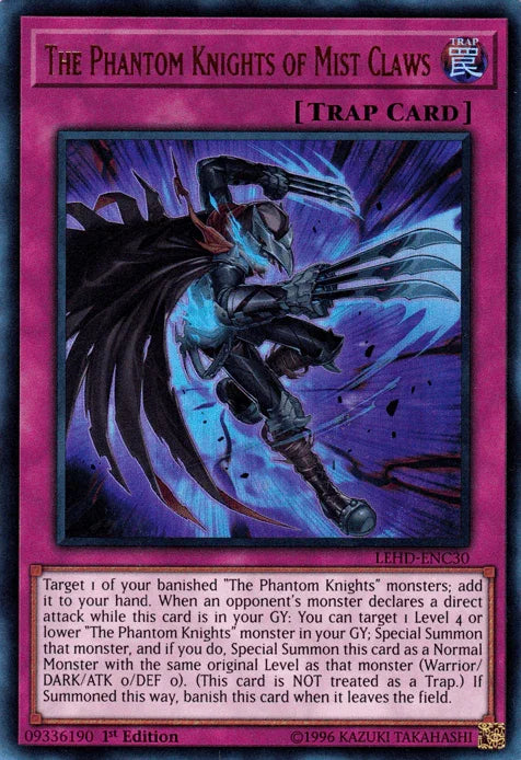 1st Edition, Legendary Hero Decks, Normal Trap, Trap, Ultra Rare The Phantom Knights of Mist Claws [LEHD-ENC30] Ultra Rare - Trading Card World
