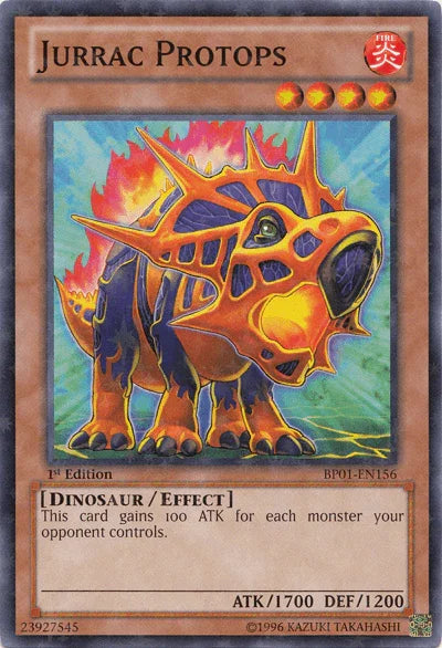 1st Edition, Battle Pack: Epic Dawn, Dinosaur, Effect Monster, Fire, Starfoil Rare, Unlimited Jurrac Protops [BP01-EN156] Starfoil Rare - Trading Card World