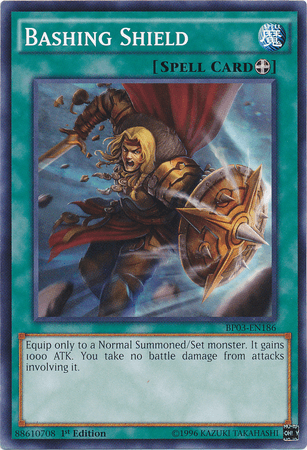 1st Edition, Battle Pack 3: Monster League, Common, Equip Spell, Spell Bashing Shield [BP03-EN186] Common - Trading Card World