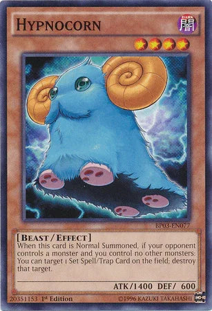 1st Edition, Battle Pack 3: Monster League, Beast, Common, Dark, Effect Monster Hypnocorn [BP03-EN077] Common - Trading Card World