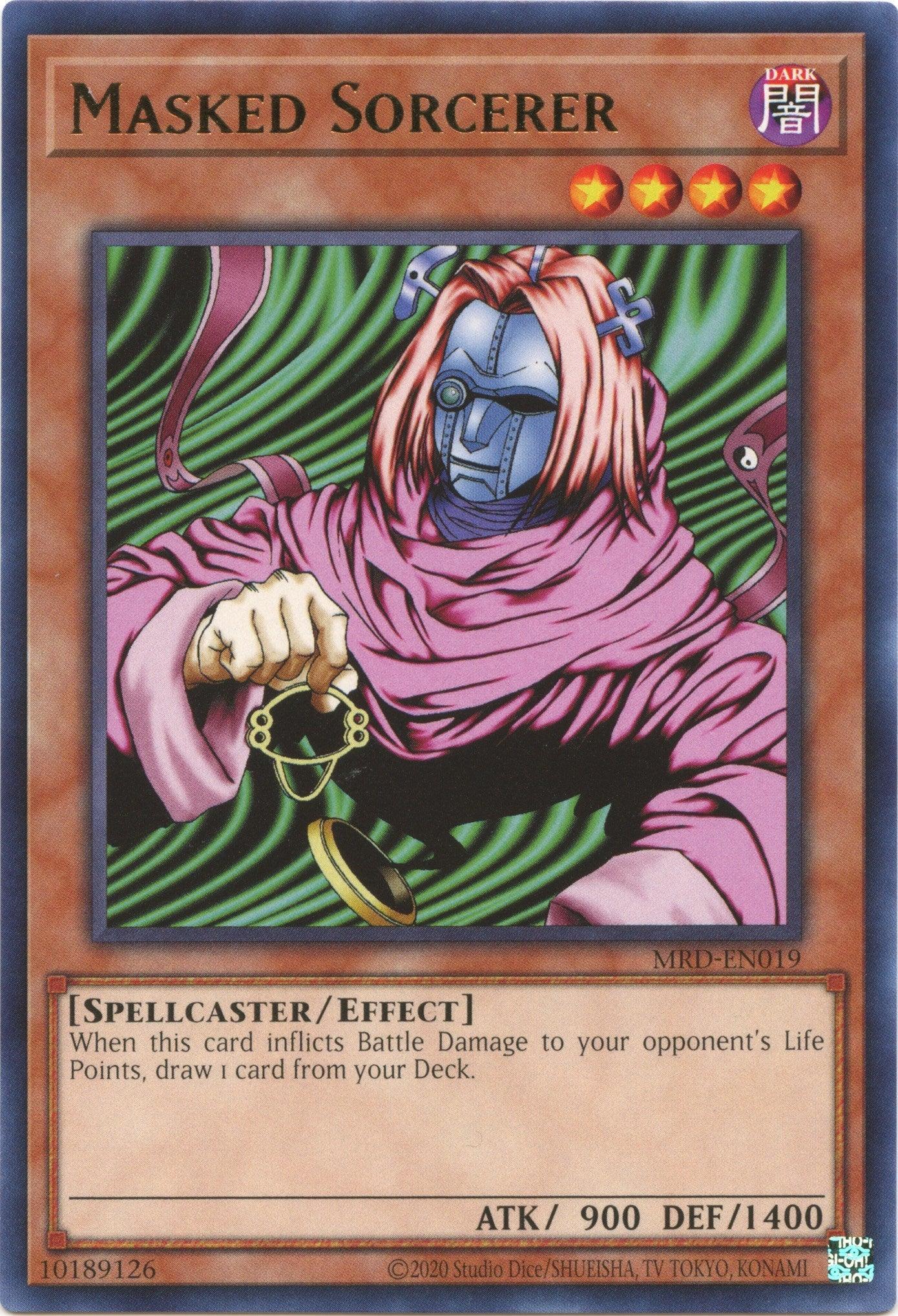 Dark, Effect Monster, Metal Raiders (25th Anniversary Edition), Rare, Spellcaster, Unlimited Masked Sorcerer (25th Anniversary) [MRD-EN019] Rare - Trading Card World