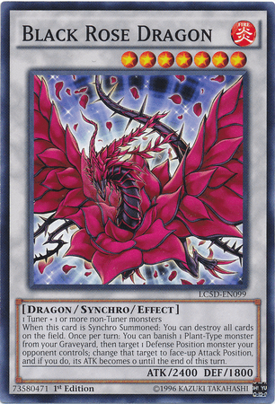 1st Edition, Common, Dragon, Fire, Legendary Collection 5D's, Synchro/Effect Monster Black Rose Dragon [LC5D-EN099] Common - Trading Card World