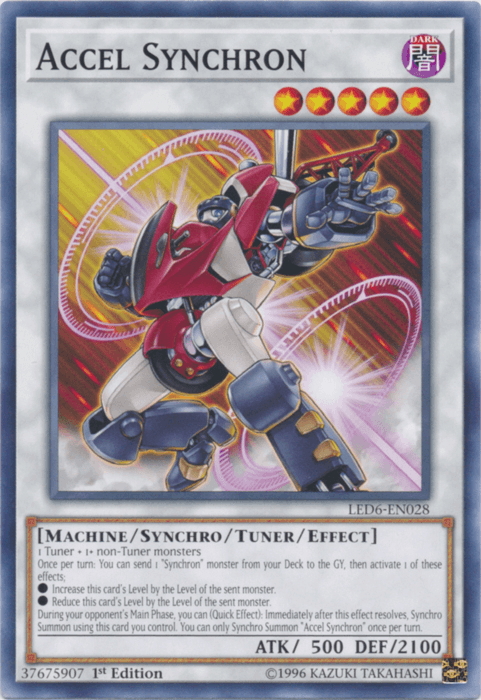 1st Edition, Common, Dark, Legendary Duelists: Magical Hero, Machine, Synchro/Tuner/Effect Monster, Unlimited Accel Synchron [LED6-EN028] Common - Trading Card World