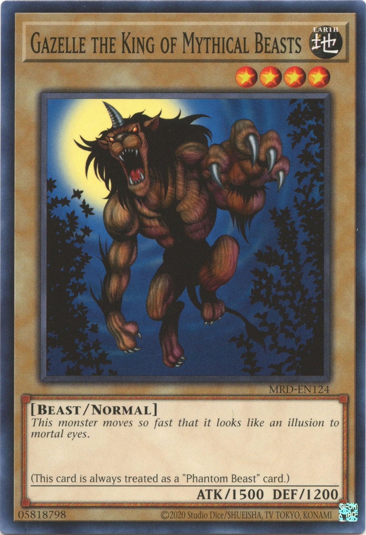 Beast, Common, Earth, Metal Raiders (25th Anniversary Edition), Normal Monster, Unlimited Gazelle the King of Mythical Beasts (25th Anniversary) [MRD-EN124] Common - Trading Card World