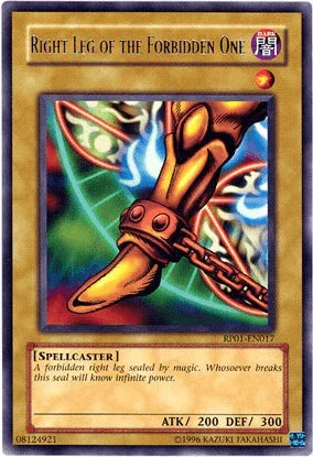 Dark, Normal Monster, Rare, Retro Pack 1, Spellcaster, Unlimited Right Leg of the Forbidden One [RP01-EN017] Rare - Trading Card World