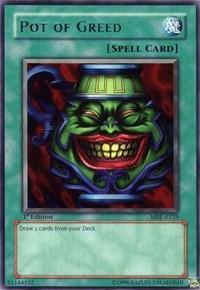 1st Edition, Magic Ruler, Normal Spell, Rare, Spell, Unlimited Pot of Greed [MRL-E129] Rare - Trading Card World