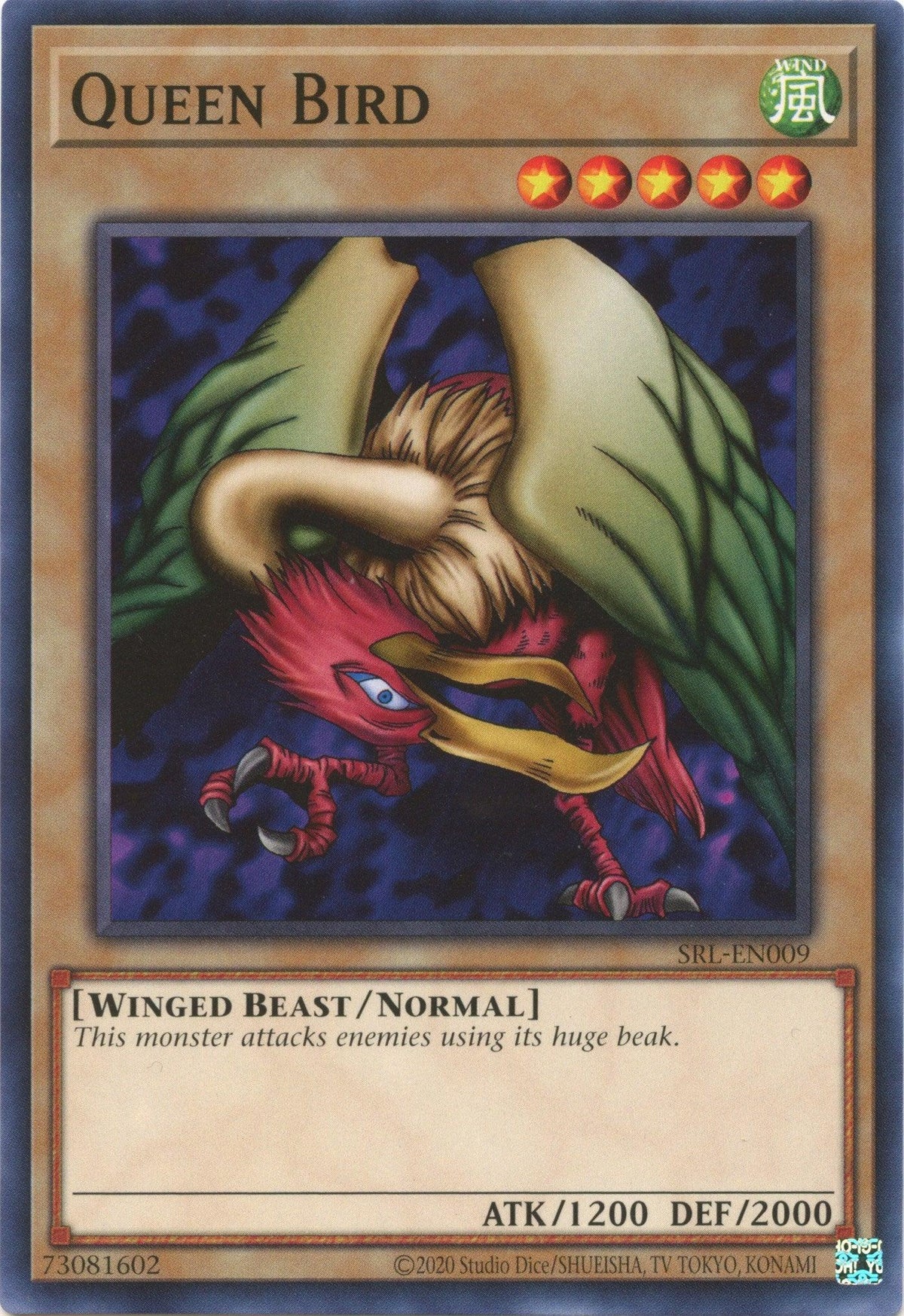 Common, Normal Monster, Spell Ruler (25th Anniversary Edition), Unlimited, Water, Winged Beast Queen Bird (25th Anniversary) [SRL-EN009] Common - Trading Card World
