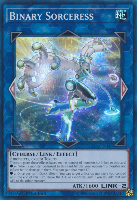 1st Edition, Cyberse, Earth, Link/Effect Monster, Structure Deck: Cyberse Link, Super Rare Binary Sorceress [SDCL-EN043] Super Rare - Trading Card World