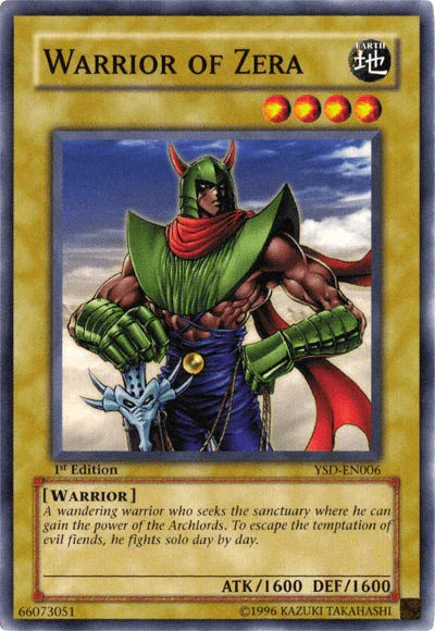 1st Edition, Common, Earth, Normal Monster, Starter Deck 2006, Unlimited, Warrior Warrior of Zera [YSD-EN006] Common - Trading Card World