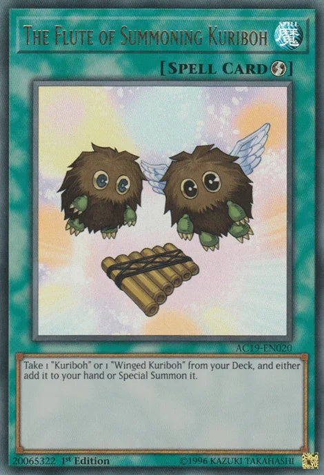 1st Edition, Advent Calendar 2019, Quick Play Spell, Spell, Ultra Rare The Flute of Summoning Kuriboh [AC19-EN020] Ultra Rare - Trading Card World