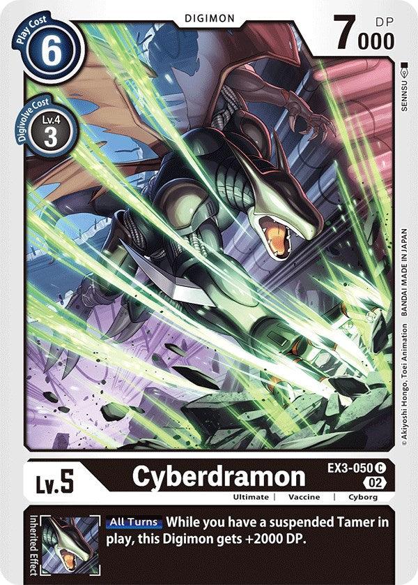 Black, Common, Cyborg, Digimon, Draconic Roar, EX3-050, Ultimate, Vaccine Cyberdramon [EX3-050] [Draconic Roar] - Trading Card World