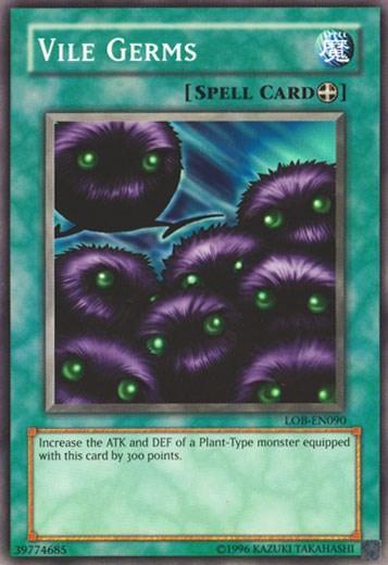 Common, Equip Spell, Spell, The Legend of Blue Eyes White Dragon, Unlimited Vile Germs [LOB-EN090] Common - Trading Card World