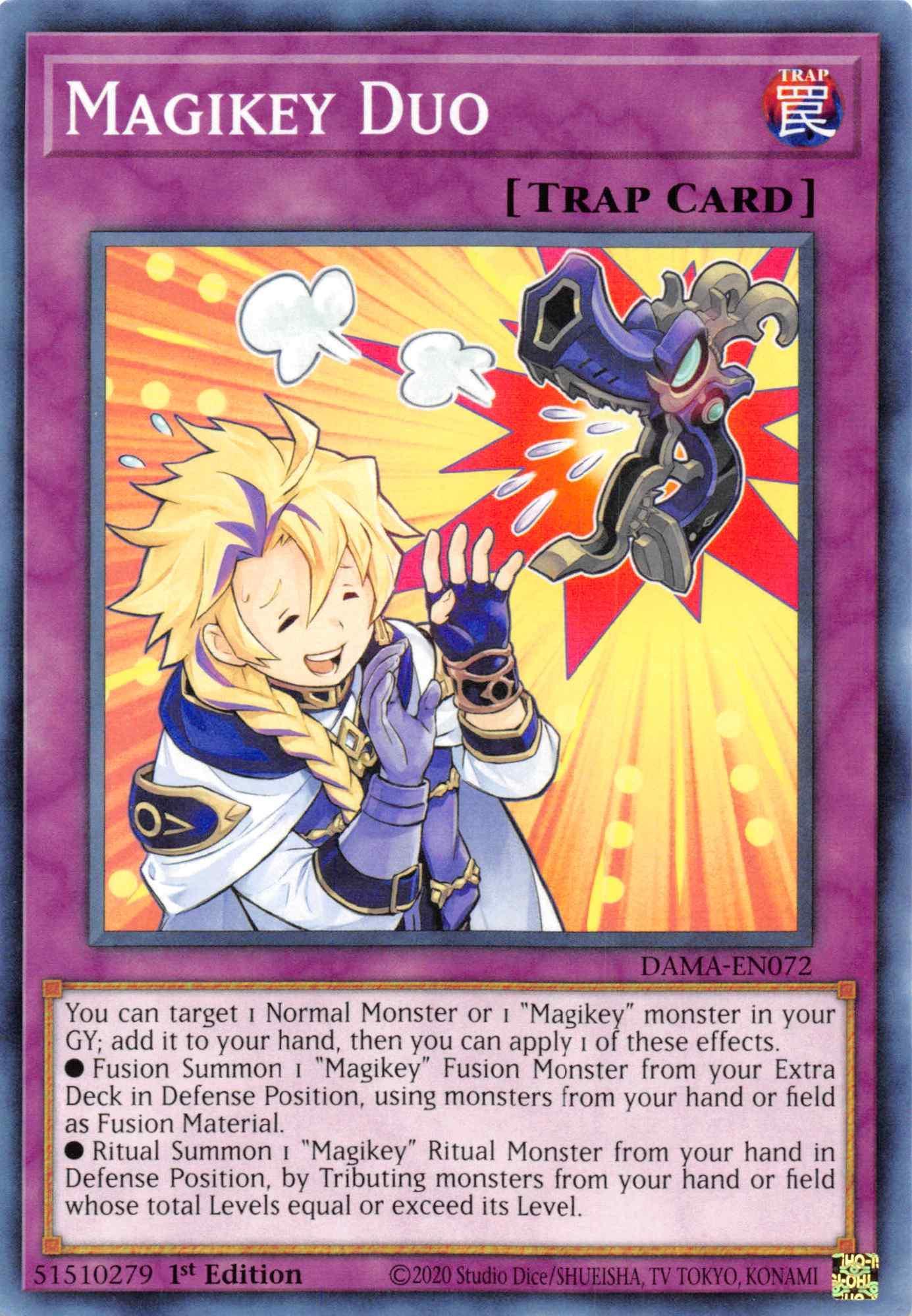 1st Edition, Common, Dawn of Majesty, Normal Trap, Trap Magikey Duo [DAMA-EN072] Common - Trading Card World