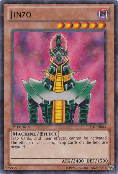 1st Edition, Battle Pack: Epic Dawn, Dark, Effect Monster, Machine, Starfoil Rare, Unlimited Jinzo [BP01-EN003] Starfoil Rare - Trading Card World