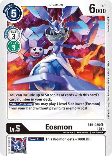 BT6-085, Common, Digimon, Double Diamond, Ultimate, Unknown, White Eosmon [BT6-085] [Double Diamond] - Trading Card World