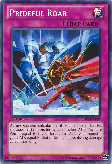 1st Edition, Battle Pack 2: War of the Giants, Mosaic Rare, Normal Trap, Trap, Unlimited Prideful Roar [BP02-EN199] Mosaic Rare - Trading Card World