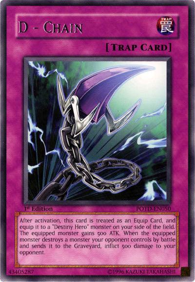 1st Edition, Normal Trap, Power of the Duelist, Rare, Trap, Unlimited D - Chain [POTD-EN050] Rare - Trading Card World