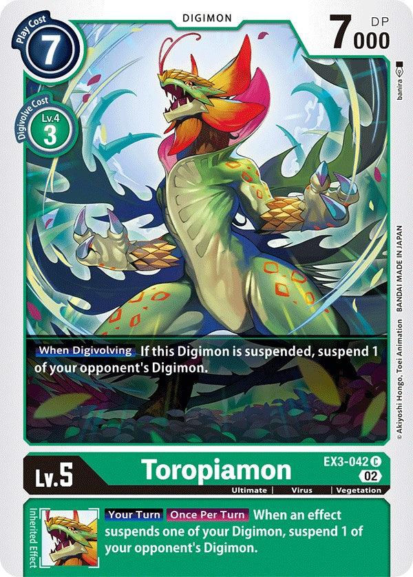 Common, Digimon, Draconic Roar, EX3-042, Green, Ultimate, Vegetation, Virus Toropiamon [EX3-042] [Draconic Roar] - Trading Card World