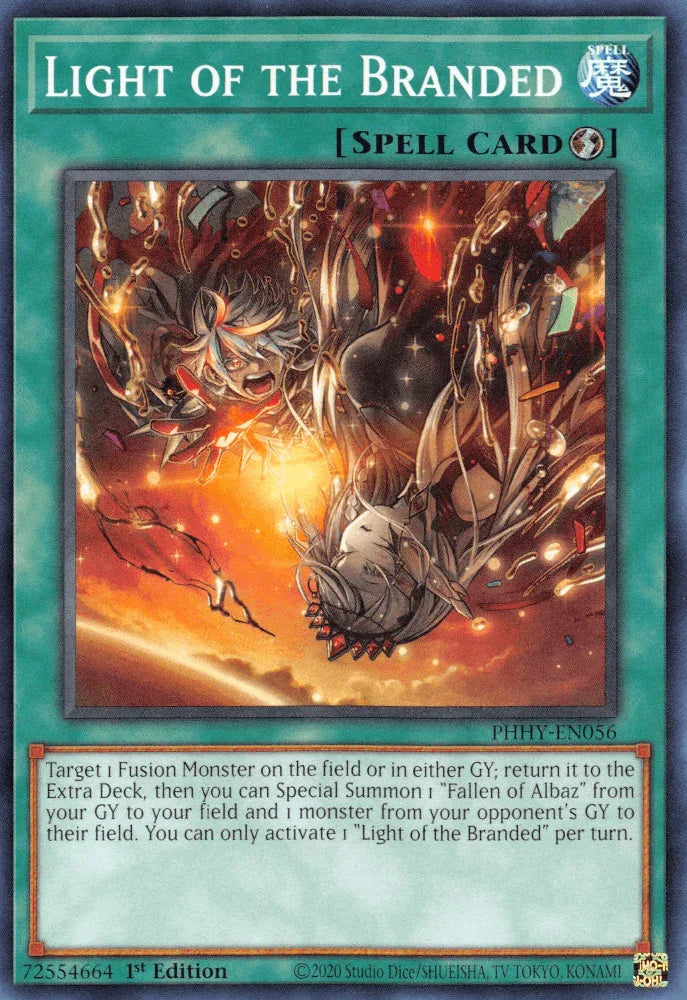 1st Edition, Common, Photon Hypernova, Quick-Play Spell, Spell Light of the Branded [PHHY-EN056] Common - Trading Card World