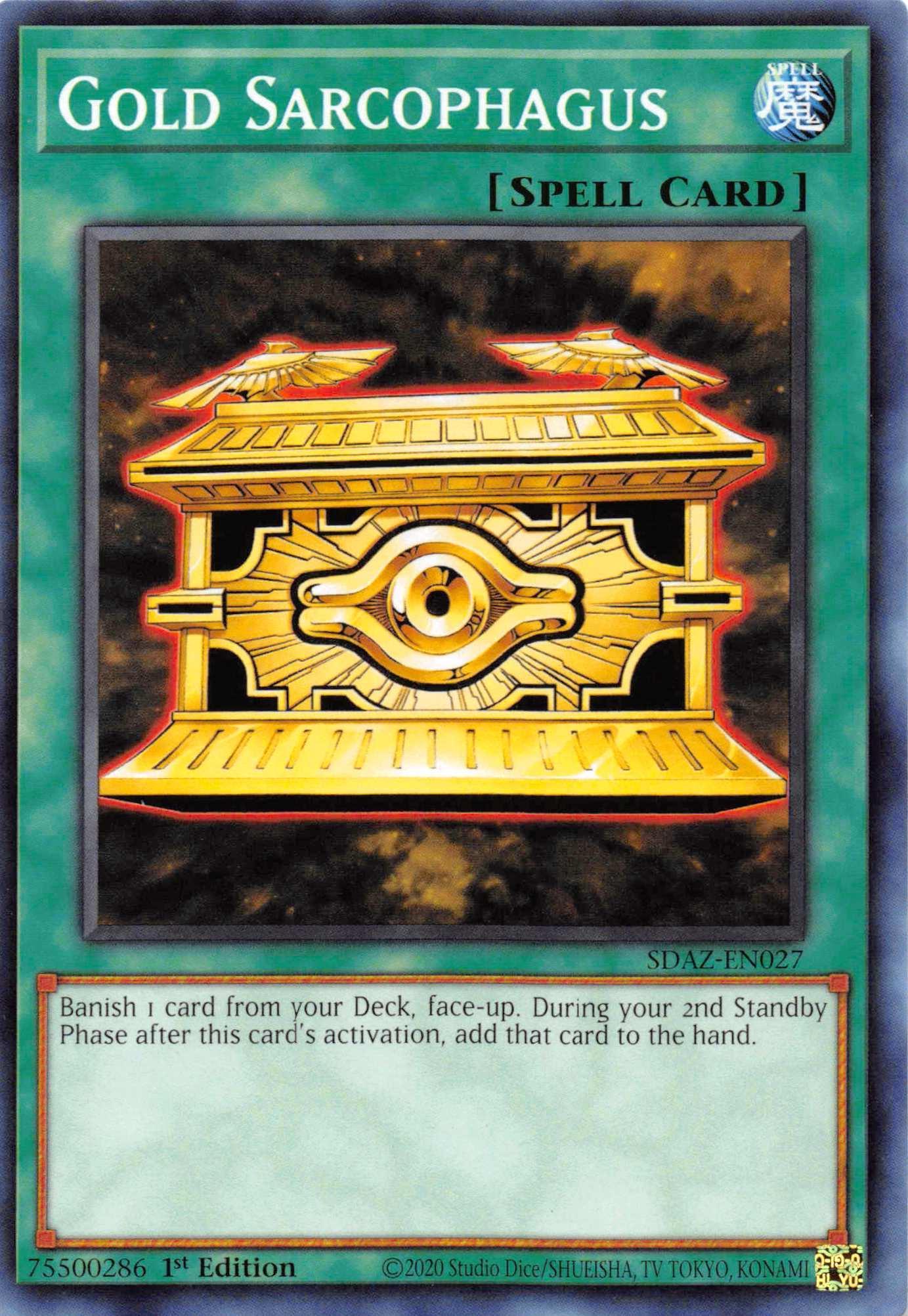 1st Edition, Common, Normal Spell, Spell, Structure Deck: Albaz Strike Gold Sarcophagus [SDAZ-EN027] Common - Trading Card World