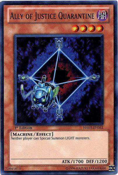 1st Edition, Dark, Effect Monster, Hidden Arsenal 3, Machine, Super Rare, Unlimited Ally of Justice Quarantine [HA03-EN051] Super Rare - Trading Card World
