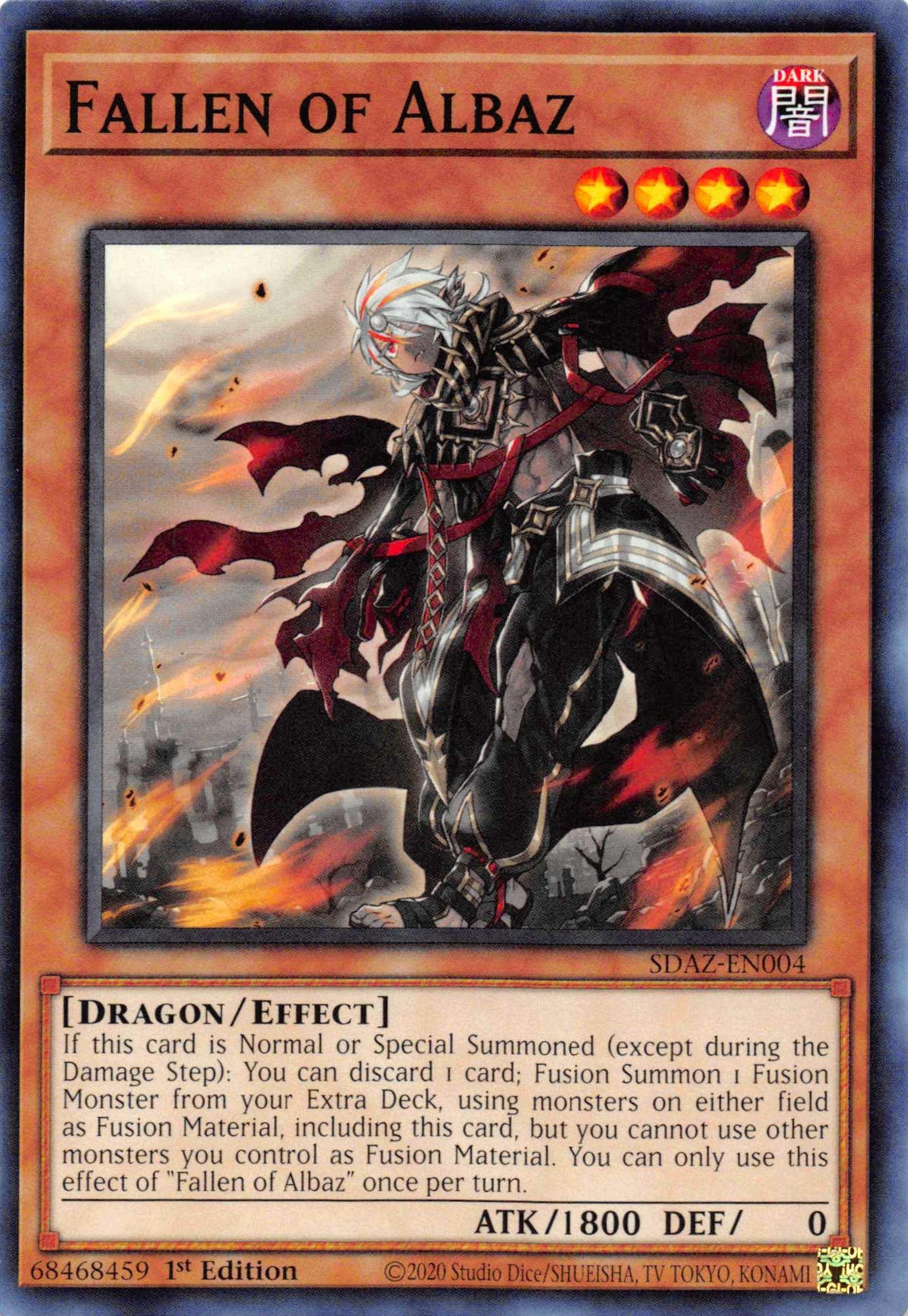 1st Edition, Common, Dark, Dragon, Effect Monster, Structure Deck: Albaz Strike Fallen of Albaz [SDAZ-EN004] Common - Trading Card World