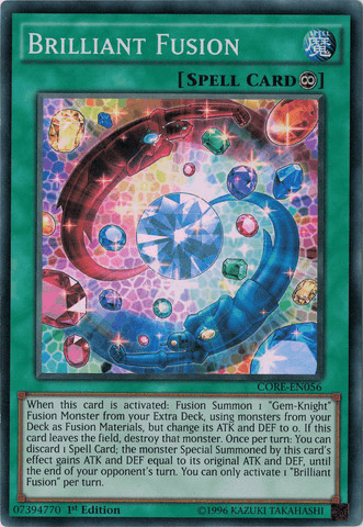 1st Edition, Clash of Rebellions, Continuous Spell, Spell, Super Rare, Unlimited Brilliant Fusion [CORE-EN056] Super Rare - Trading Card World