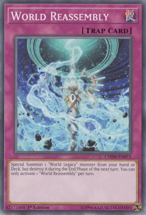 1st Edition, Chaos Impact, Common, Normal Trap, Trap, Unlimited World Reassembly [CHIM-EN075] Common - Trading Card World
