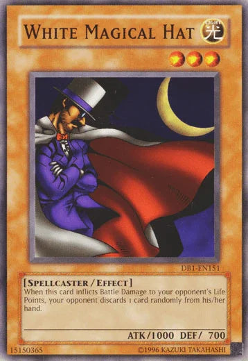 Common, Dark Beginning 1, Effect Monster, Light, Spellcaster, Unlimited White Magical Hat [DB1-EN151] Common - Trading Card World