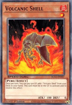 1st Edition, Common, Effect Monster, Fire, Pyro, Speed Duel GX: Duel Academy Box Volcanic Shell [SGX1-ENH07] Common - Trading Card World