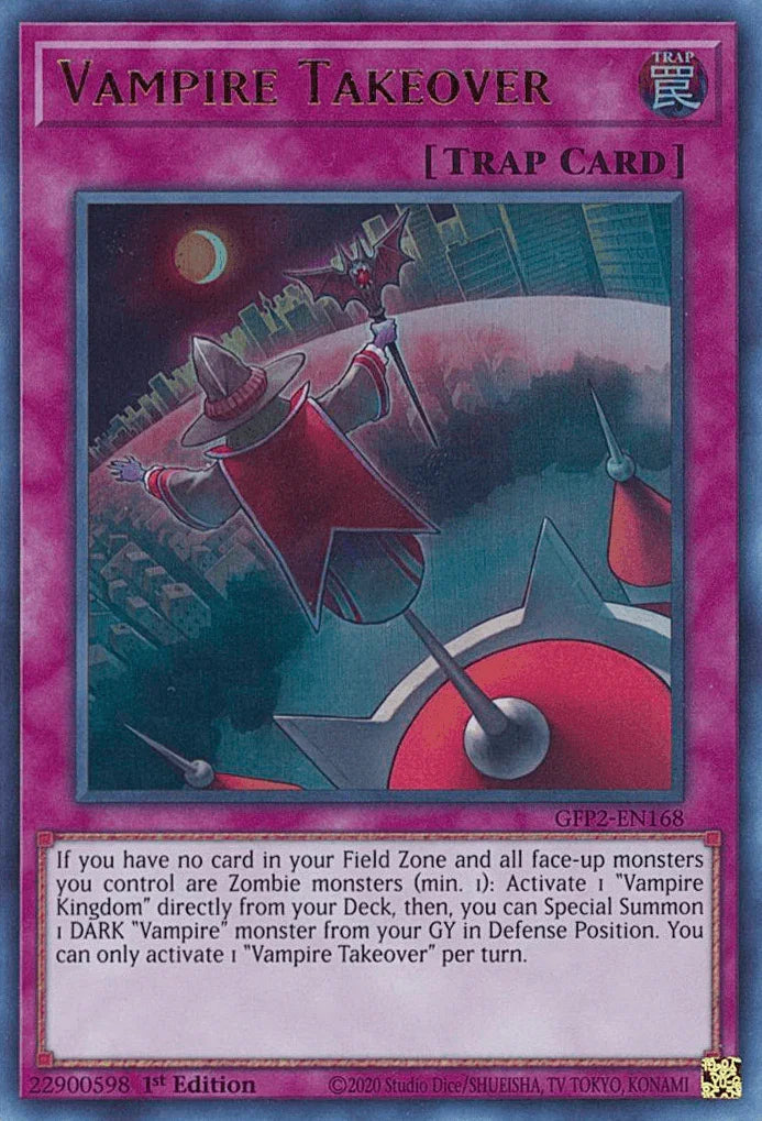 1st Edition, Ghosts From the Past: The 2nd Haunting, Normal Trap, Trap, Ultra Rare Vampire Takeover [GFP2-EN168] Ultra Rare - Trading Card World