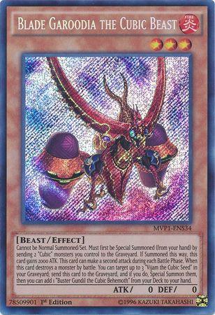 1st Edition, Beast, Effect Monster, Fire, Secret Rare, The Dark Side of Dimensions Movie Pack: Secret Edition Blade Garoodia the Cubic Beast [MVP1-ENS34] Secret Rare - Trading Card World