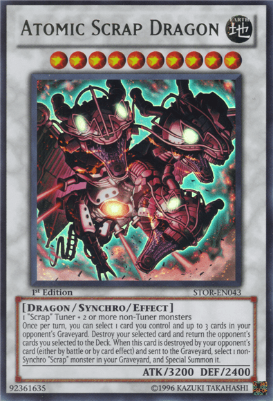 1st Edition, Dragon, Earth, Storm of Ragnarok, Synchro/Effect Monster, Ultra Rare, Unlimited Atomic Scrap Dragon [STOR-EN043] Ultra Rare - Trading Card World
