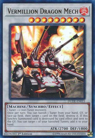 1st Edition, Duel Devastator, Fire, Machine, Synchro/Effect Monster, Ultra Rare Vermillion Dragon Mech [DUDE-EN015] Ultra Rare - Trading Card World