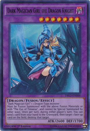 1st Edition, Dark, Dragon, Dragons of Legend: Unleashed, Fusion/Effect Monster, Ultra Rare Dark Magician Girl the Dragon Knight [DRL3-EN044] Ultra Rare - Trading Card World