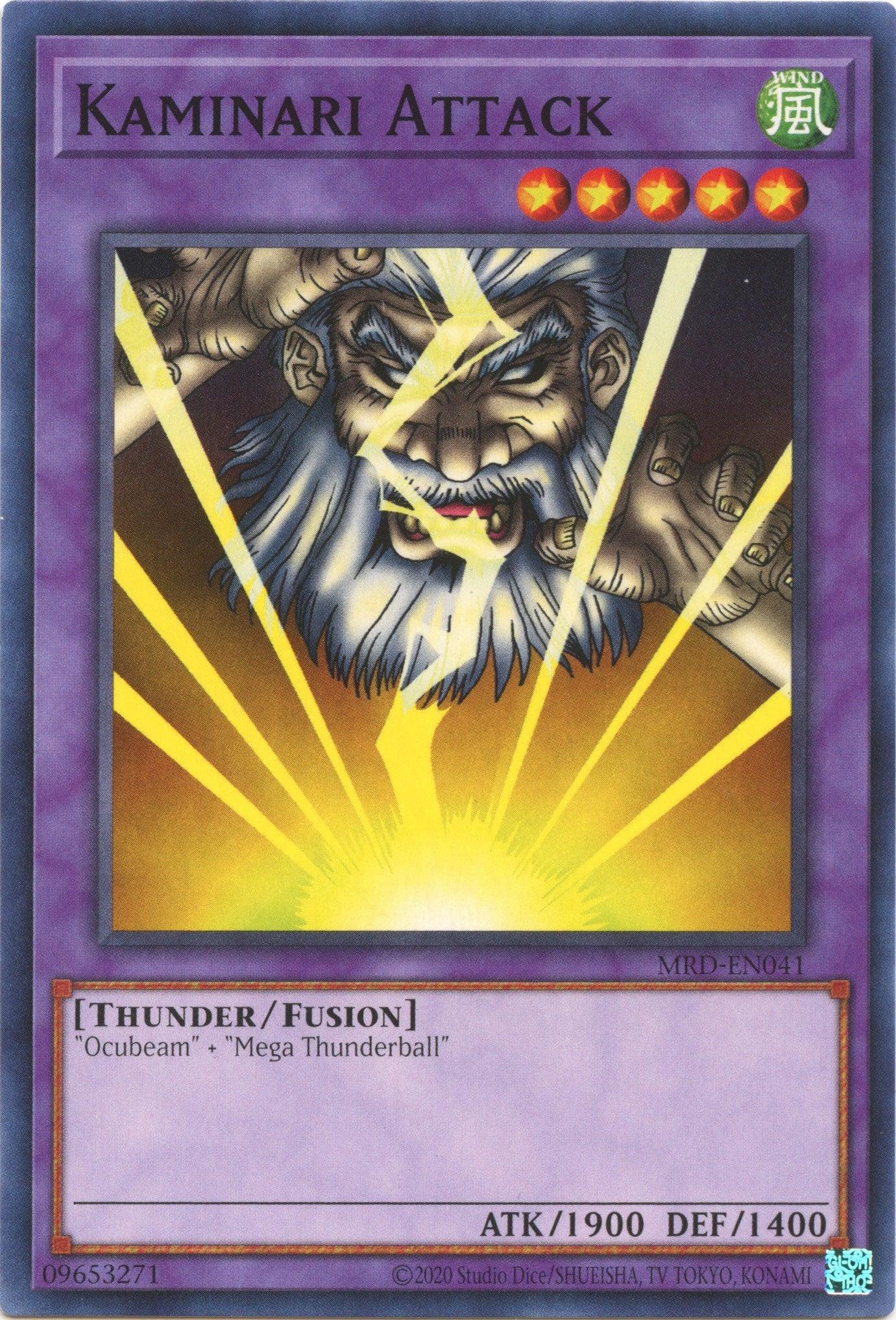 Common, Fusion Monster, Metal Raiders (25th Anniversary Edition), Thunder, Unlimited, Wind Kaminari Attack (25th Anniversary) [MRD-EN041] Common - Trading Card World