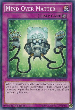 1st Edition, Battle Pack 3: Monster League, Counter Trap, Shatterfoil Rare, Trap Mind Over Matter [BP03-EN209] Shatterfoil Rare - Trading Card World