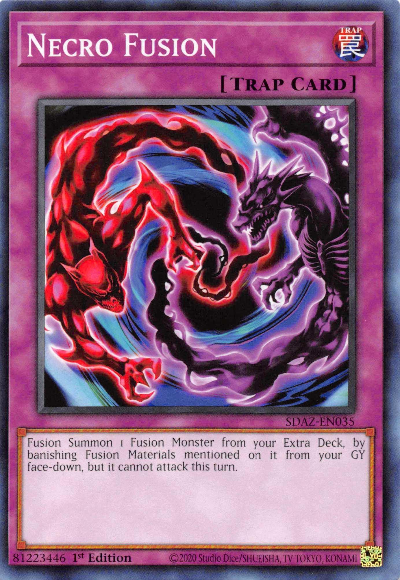 1st Edition, Common, Normal Trap, Structure Deck: Albaz Strike, Trap Necro Fusion [SDAZ-EN035] Common - Trading Card World