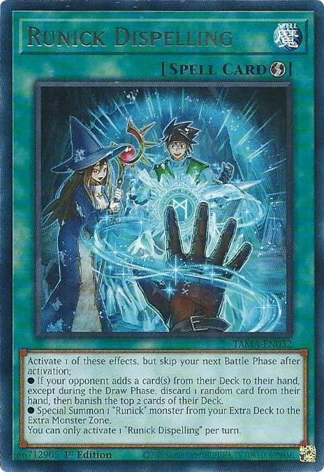 1st Edition, Quick-Play Spell, Rare, Spell, Tactical Masters Runick Dispelling [TAMA-EN032] Rare - Trading Card World