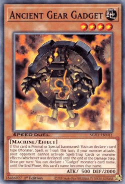 1st Edition, Common, Earth, Effect Monster, Machine, Speed Duel GX: Duel Academy Box Ancient Gear Gadget [SGX1-END11] Common - Trading Card World