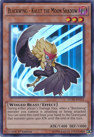 1st Edition, Dark, Effect Monster, Legendary Collection 5D's, Ultra Rare, Winged Beast Blackwing - Kalut the Moon Shadow [LC5D-EN115] Ultra Rare - Trading Card World