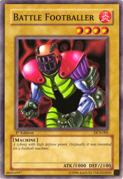 1st Edition, Common, Dark Crisis, Fire, Machine, Normal Monster, Unlimited Battle Footballer [DCR-001] Common - Trading Card World