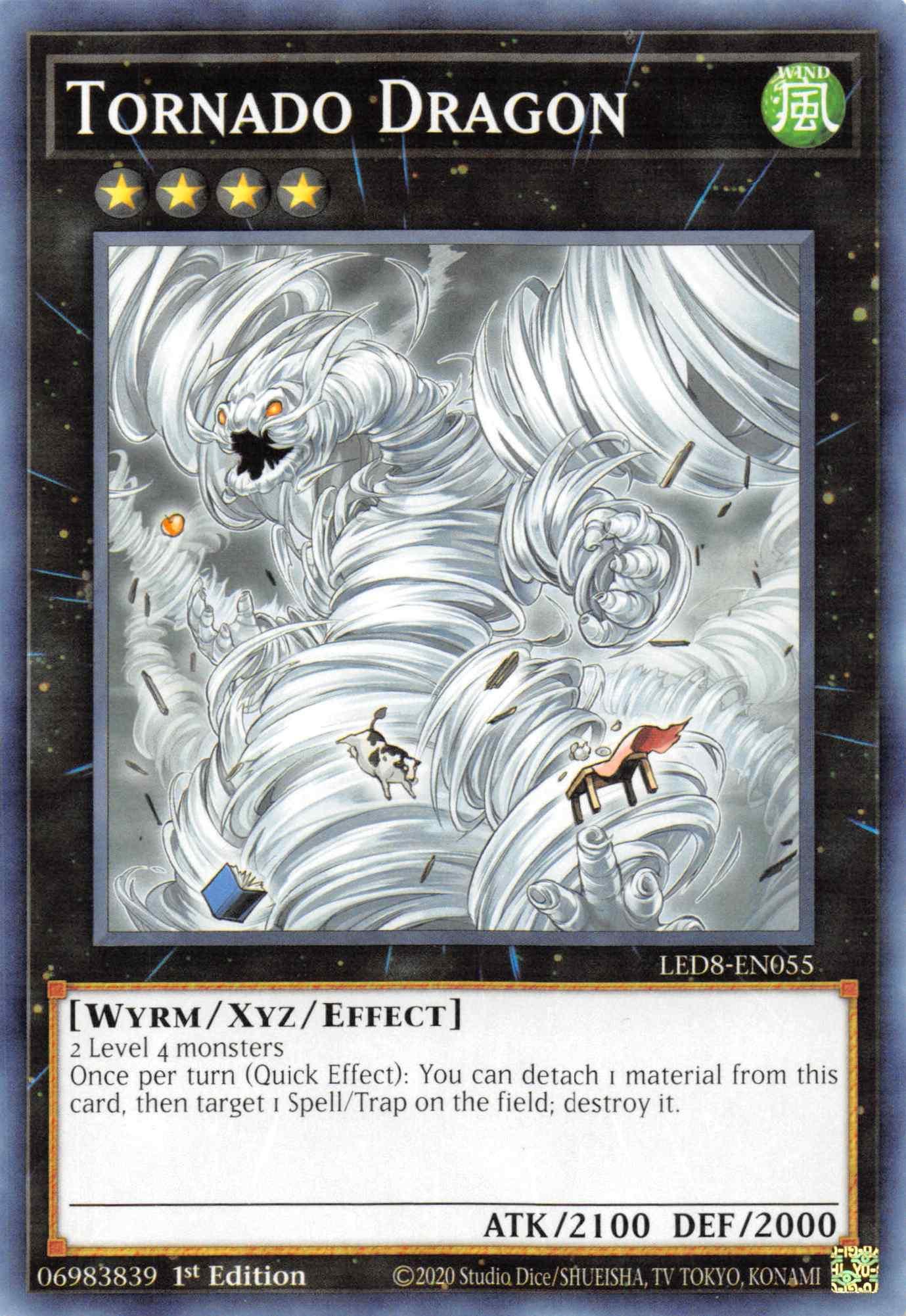 1st Edition, Common, Legendary Duelists: Synchro Storm, Wind, Wyrm, Xyz/Effect Monster Tornado Dragon [LED8-EN055] Common - Trading Card World